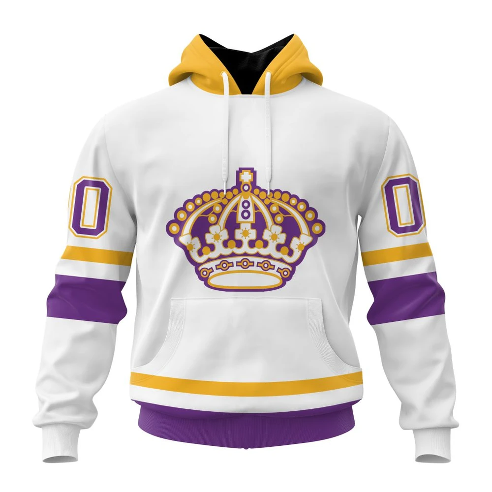 Los Angeles Kings Special Whiteout Design All Over Print Hoodie Style 32347