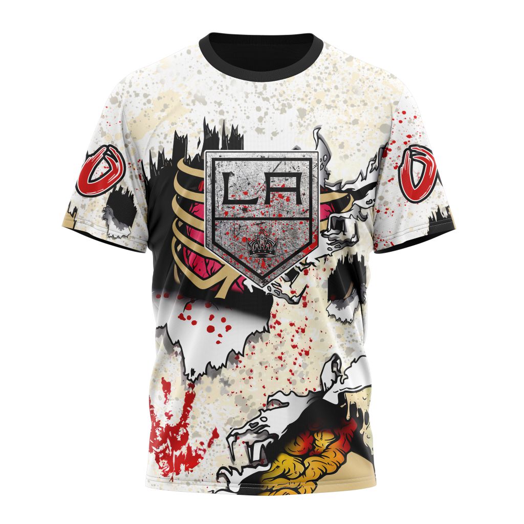 Los Angeles Kings Special Zombie For Halloween Personalized Name And Number T-Shirt Oregontrailrvpk Shirt