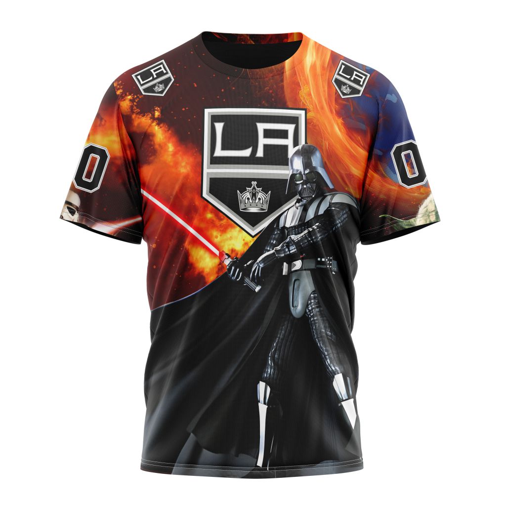 Los Angeles Kings Specialized Design X Star War Personalized Name And Number T-Shirt Oregontrailrvpk Shirt