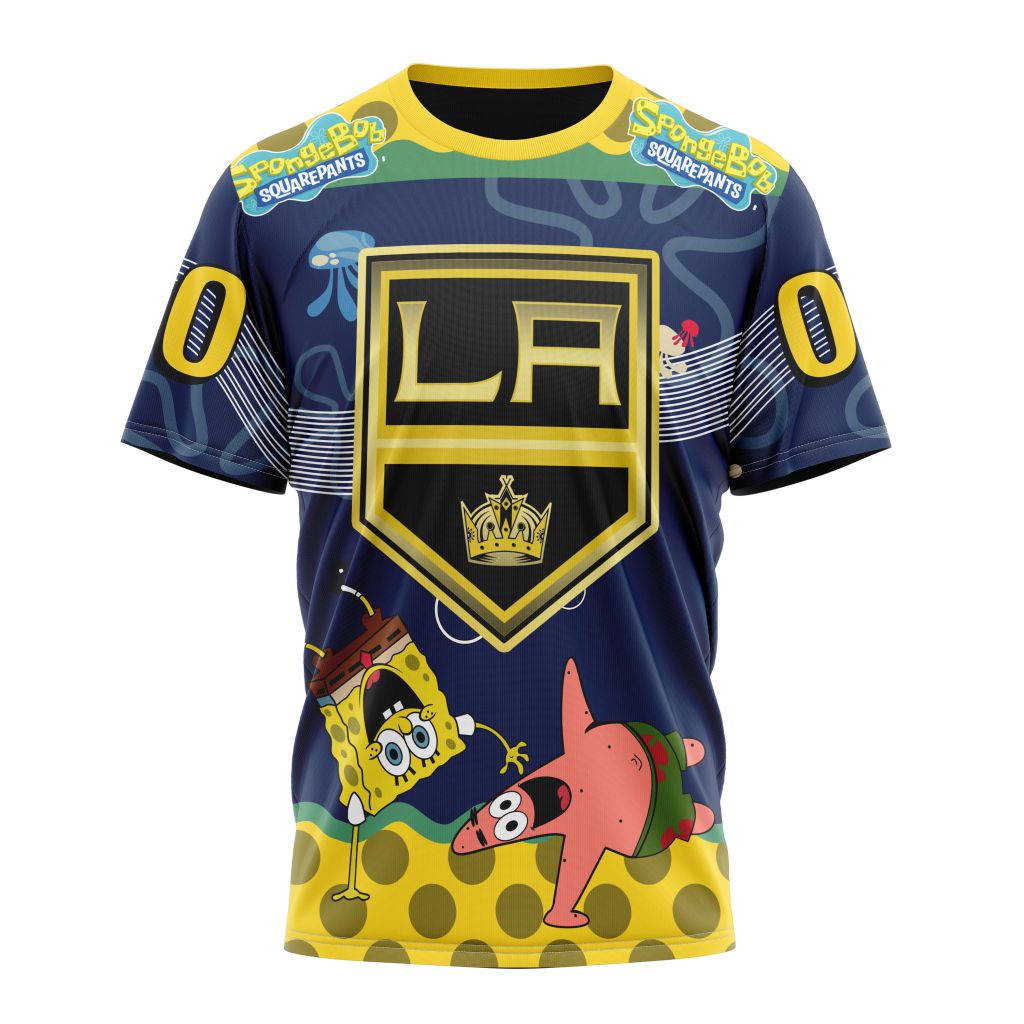 Los Angeles Kings Specialized Jersey With SpongeBob Personalized Name And Number T-Shirt Oregontrailrvpk Shirt