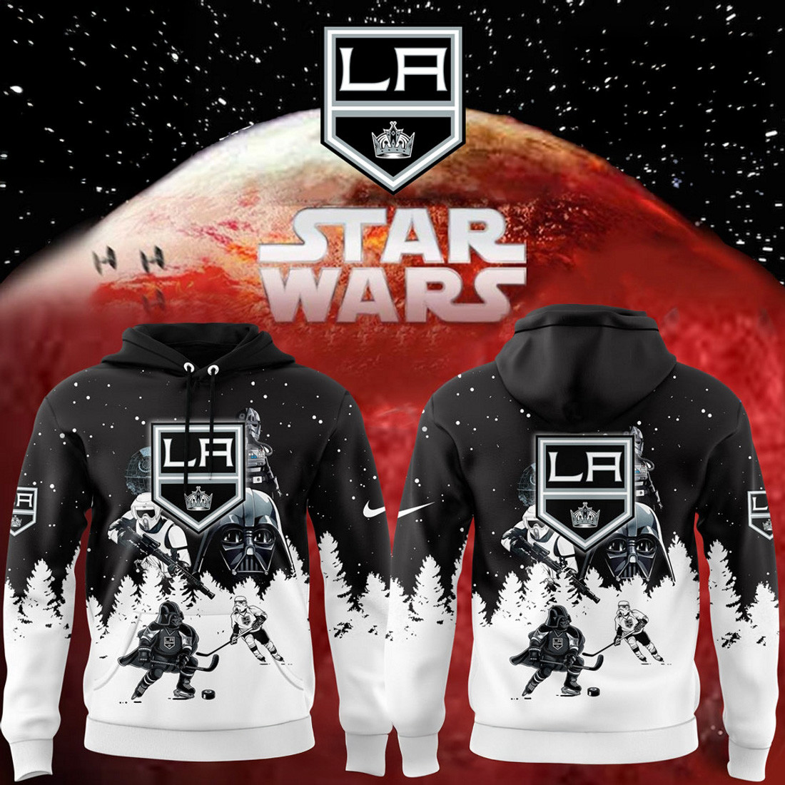 Los Angeles Kings Star Wars Hoodie Great Gifts For Hockey Fans