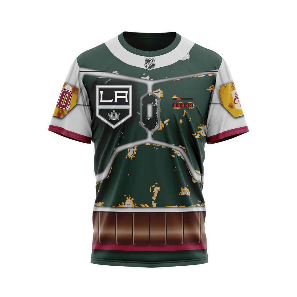Los Angeles Kings X Boba Fett's Armor Specialized Design For Star Wars Fourth Of July Personalized Name And Number T-Shirt Oregontrailrvpk Shirt