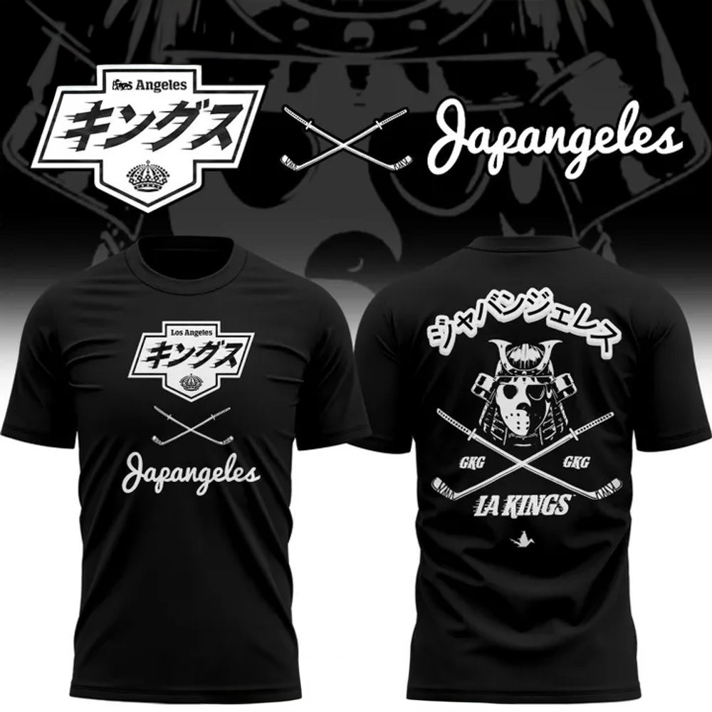 Los Angeles Kings x Japangeles Special Black T-Shirt For Hockey Fan Oregontrailrvpk Shirt