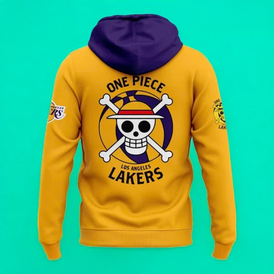 Los Angeles Lakers And One Piece Hoodie Basketball
