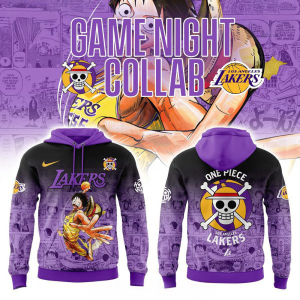 Los Angeles Lakers One Piece Game Night Special Purple Hoodie Gifts For Basketball Lovers