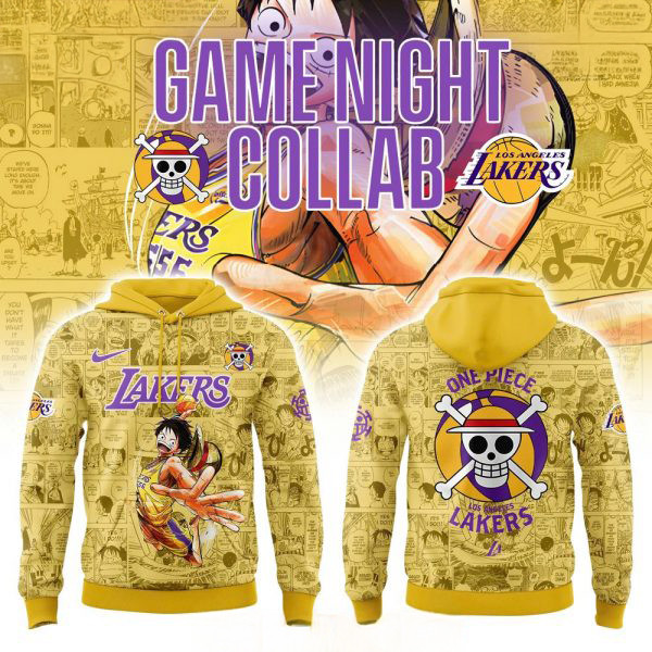 Los Angeles Lakers One Piece Game Night Special Yellow Hoodie Good Gifts For Basketball Lovers