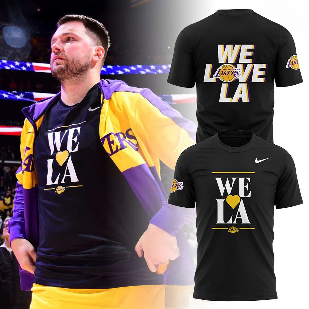 Los Angeles Lakers WE LOVE LA Limited T-Shirt Basketball Oregontrailrvpk Shirt