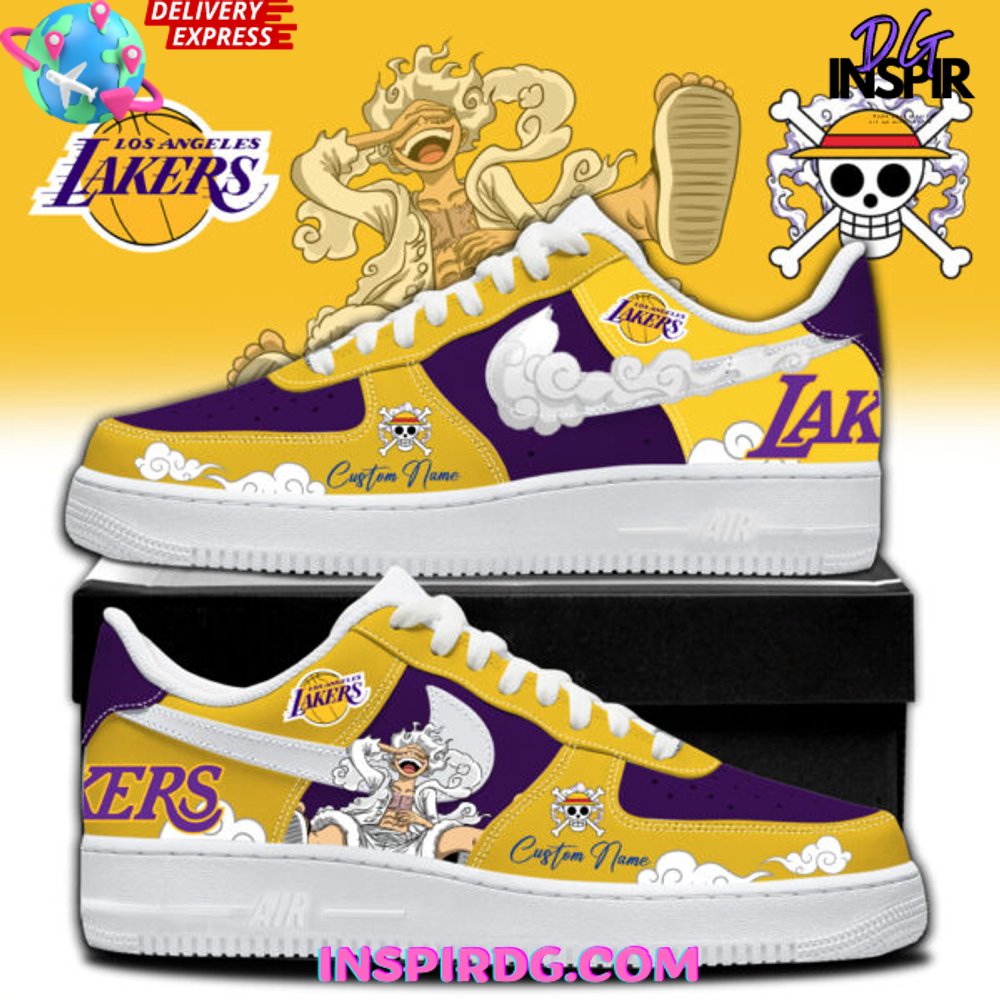 Los Angeles Lakers x One Piece Gear 5 Limited Air Force 1
