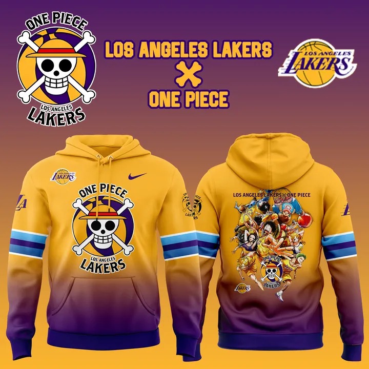 Los Angeles Lakers x One Piece Hoodie Good Gifts For Basketball Lovers