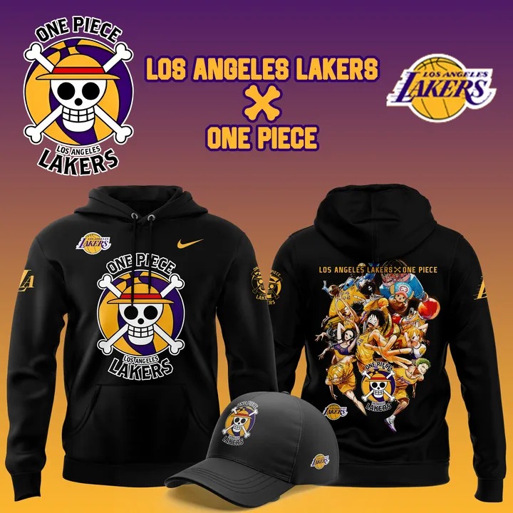 Los Angeles Lakers x One Piece Hoodie Unique Gifts For Basketball Lovers