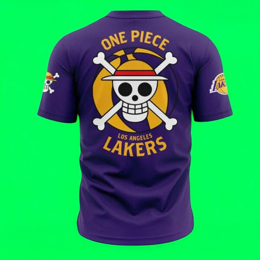 Los Angeles Lakers x One Piece New T-shirt Great Gifts For Basketball Fans Oregontrailrvpk Shirt