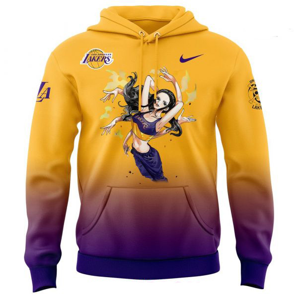 Los Angeles Lakers x One Piece Special Nico Robin Hoodie Gift For Basketball Lover