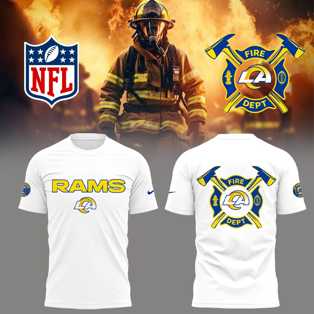 Los Angeles Rams x Firefighter Appreciation T-Shirt Unique Gifts For Football Fans Oregontrailrvpk Shirt