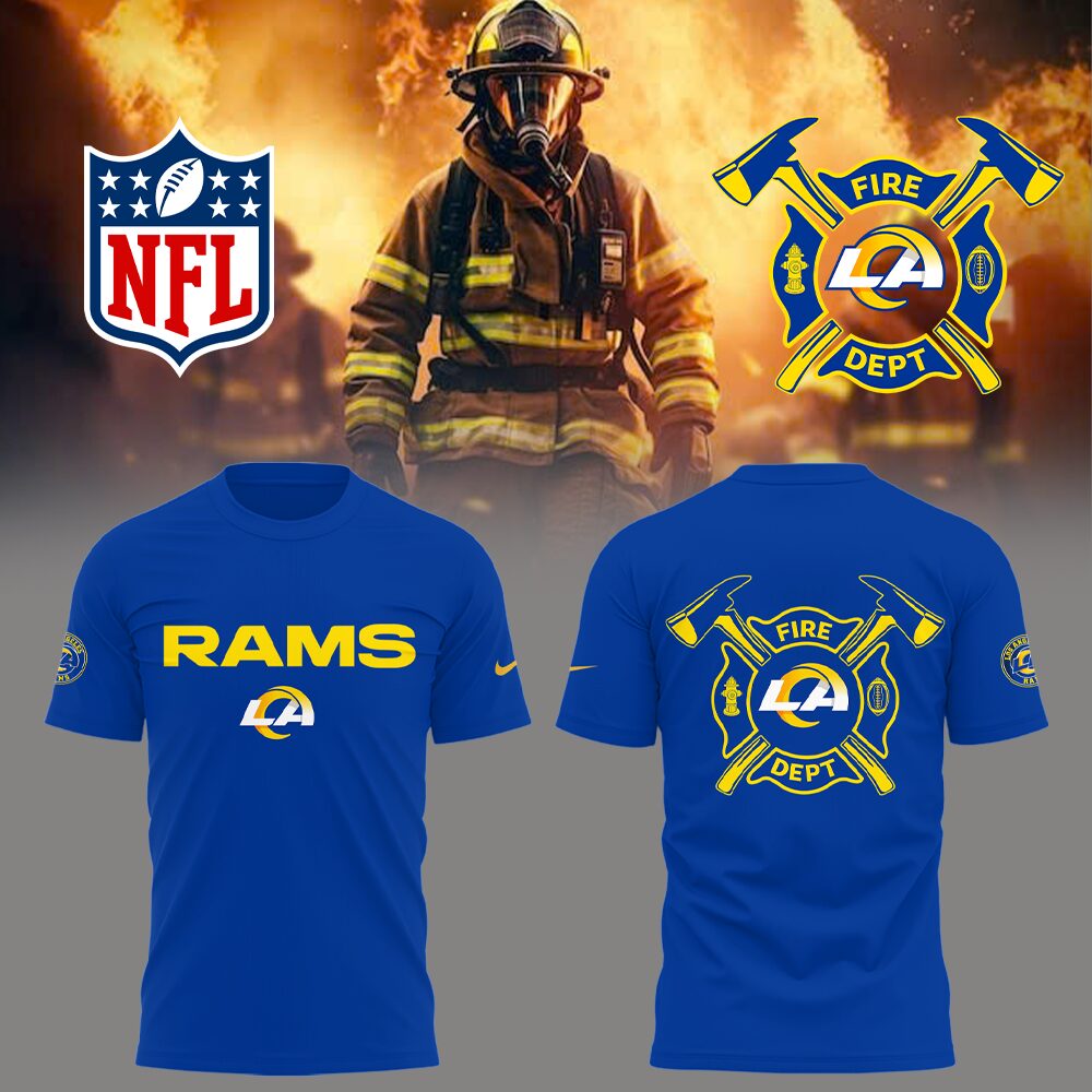 Los Angeles Rams x Firefighter Appreciation T-Shirt Unique Gifts For Football Lovers Oregontrailrvpk Shirt