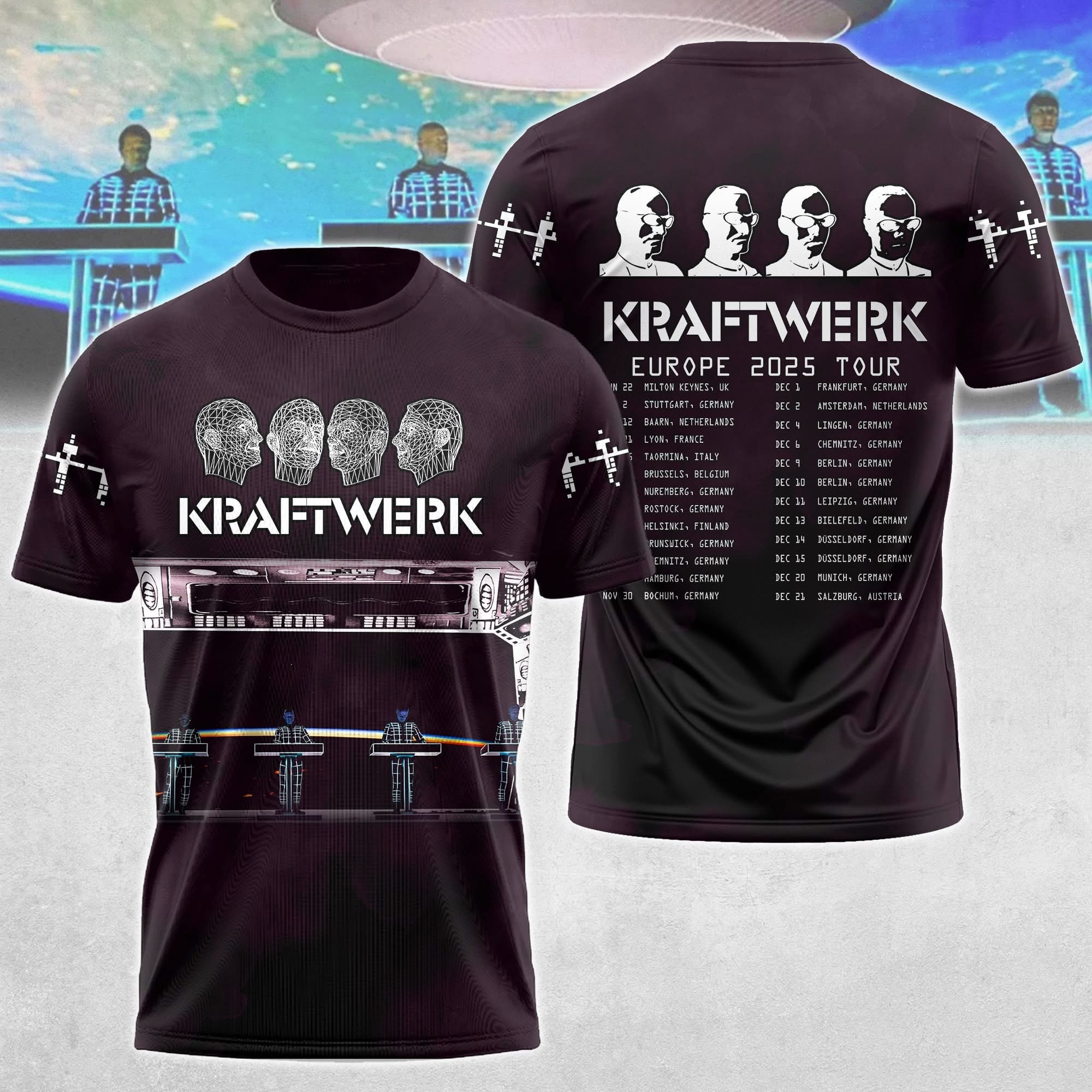 Love Kraftwerk Tour Europe 2025 T-Shirt Gift For Kraftwerk Fans Oregontrailrvpk Shirt