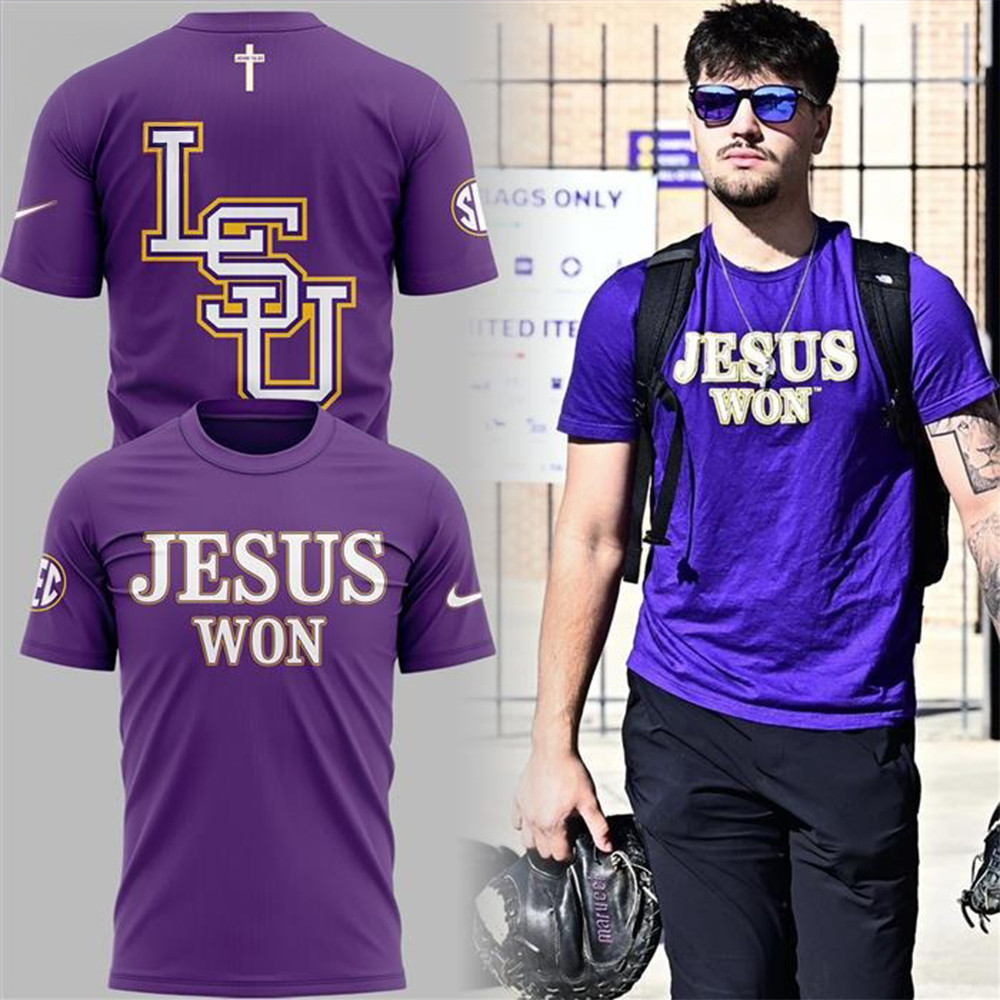 LSU Tiger Jesus Won T-Shirt For Boyfriend Oregontrailrvpk Shirt