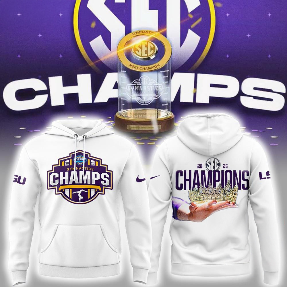 LSU Tigers 2025 SEC Women's Gymnastics Champions Winner Hoodie Gifts For Football Fan