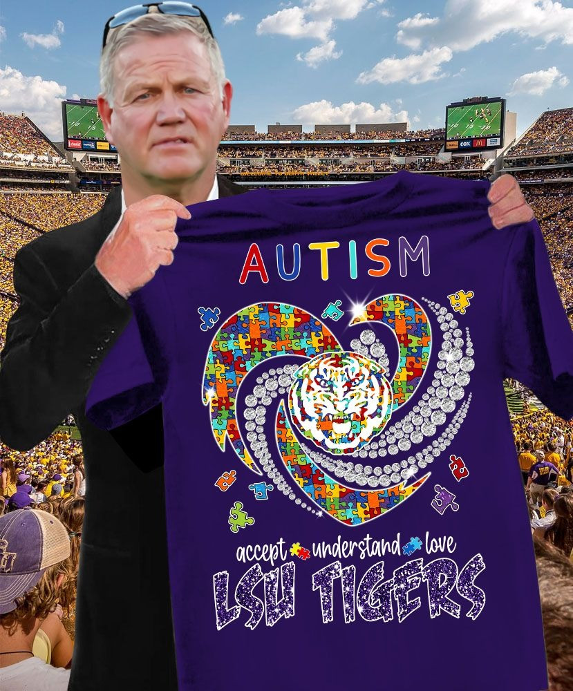 LSU Tigers Autism Awareness Month T-Shirt Accept Understand Oregontrailrvpk Shirt