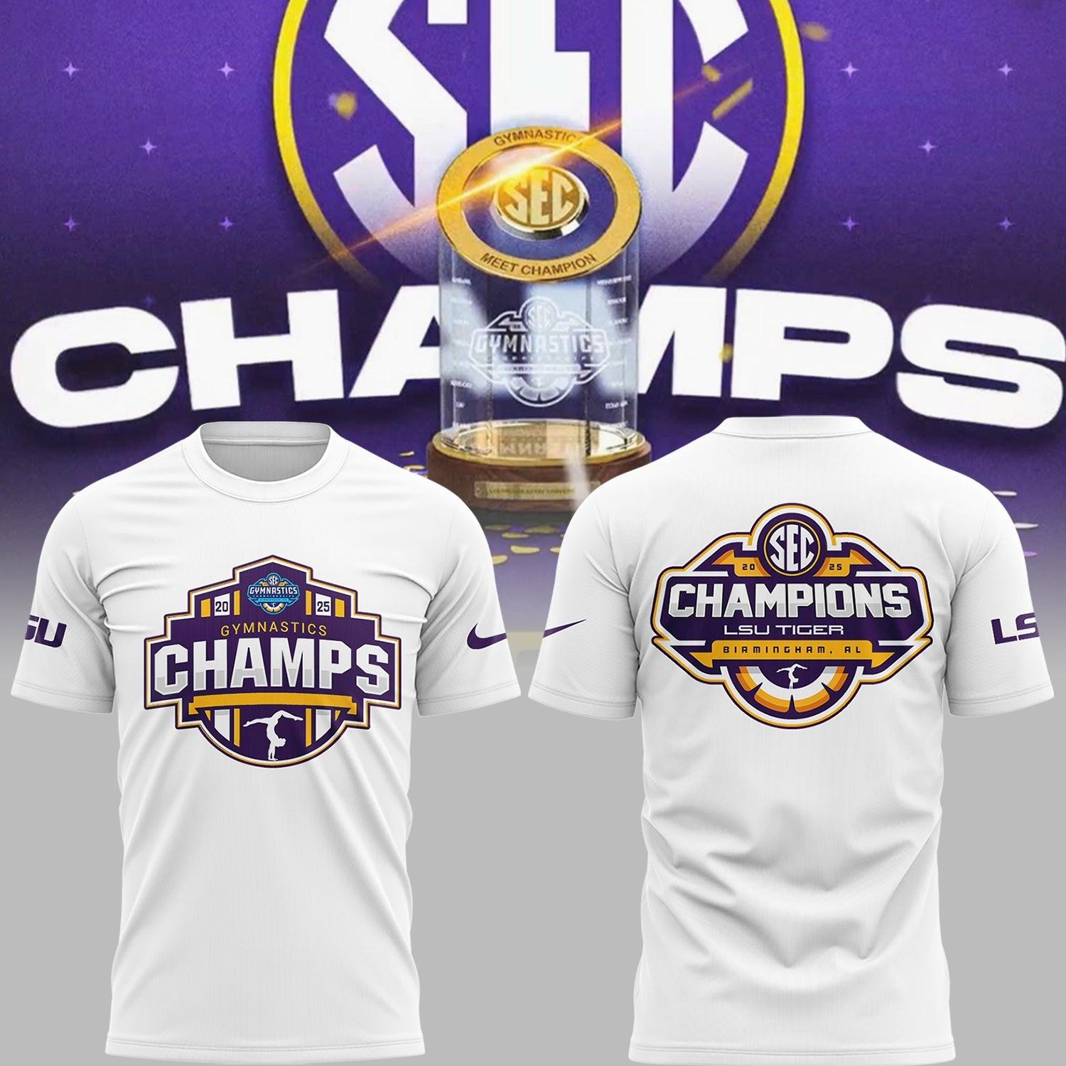 LSU Tigers SEC Women's Gymnastics 2025 T-Shirt Best Gifts For Gymnastic Fans Oregontrailrvpk Shirt