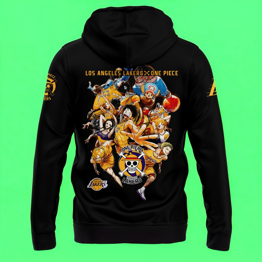 Luffy One Piece Los Angeles Lakers Nike Hoodie Best Gifts For Basketball Fans