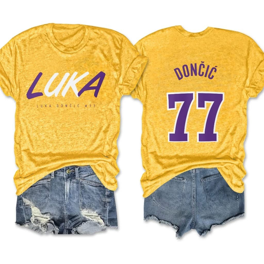 Luka Doncic Lakers Women's T-Shirt Los Angeles Lakers Luka Doncic Fan Merch Gifts For Her Oregontrailrvpk Shirt