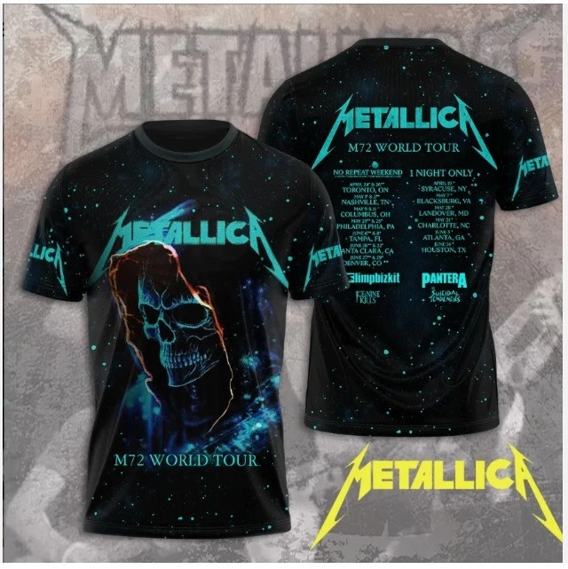 M72 World Tour Metallica Band T-shirt Metallica 2025 Merch Gift For Rock Fans Oregontrailrvpk Shirt