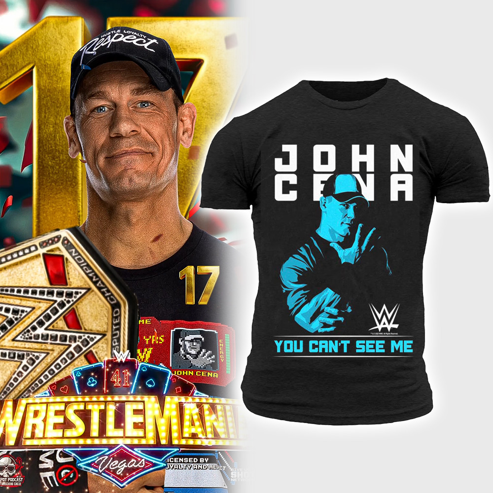 Mad Engine Black John Cena You Can't See Me Graphic T-Shirt John Cena Wrestlemania Shirt Oregontrailrvpk Shirt