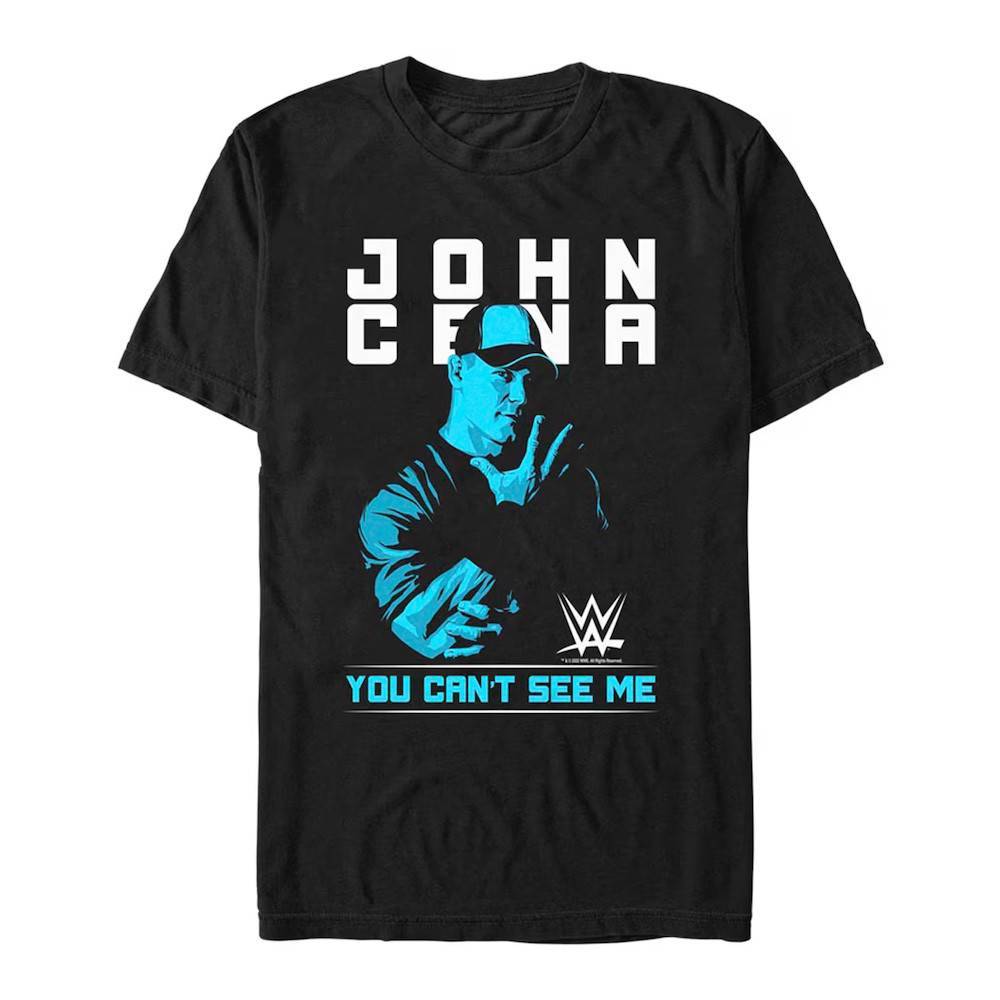 Mad Engine Black John Cena You Can't See Me T-Shirt Retirement Gift Ideas Oregontrailrvpk Shirt