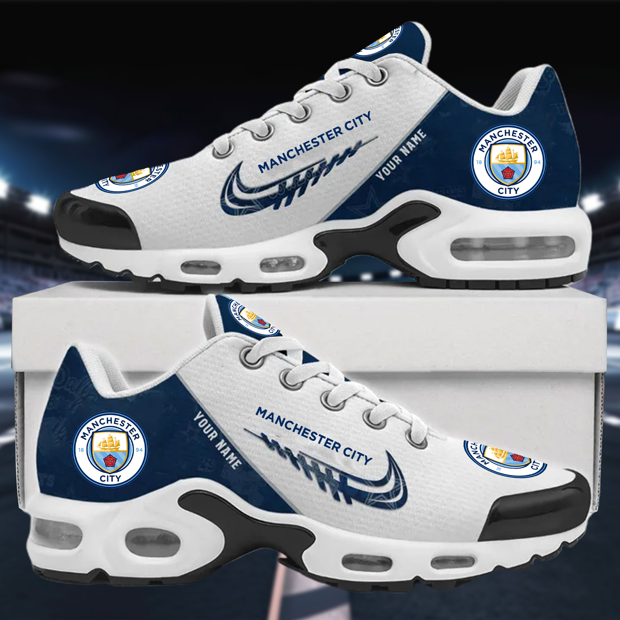 Manchester City Air Max Plus Shoes Sneakers For Men And Women