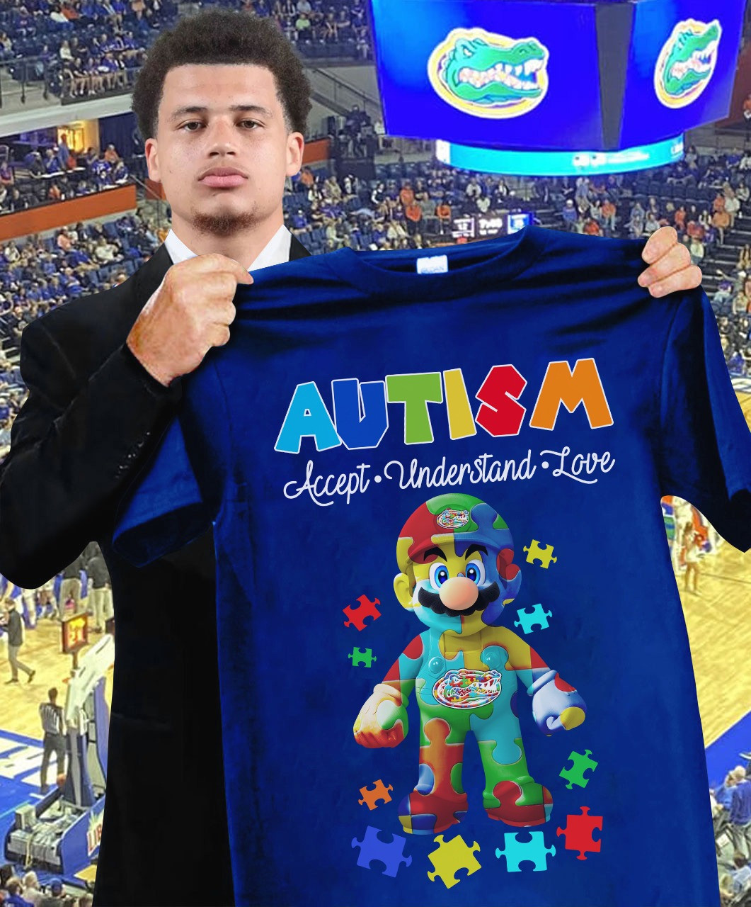 Mario Florida Gators Support Autism Awareness T-Shirt Accept Understand Fan Merch Gifts Oregontrailrvpk Shirt