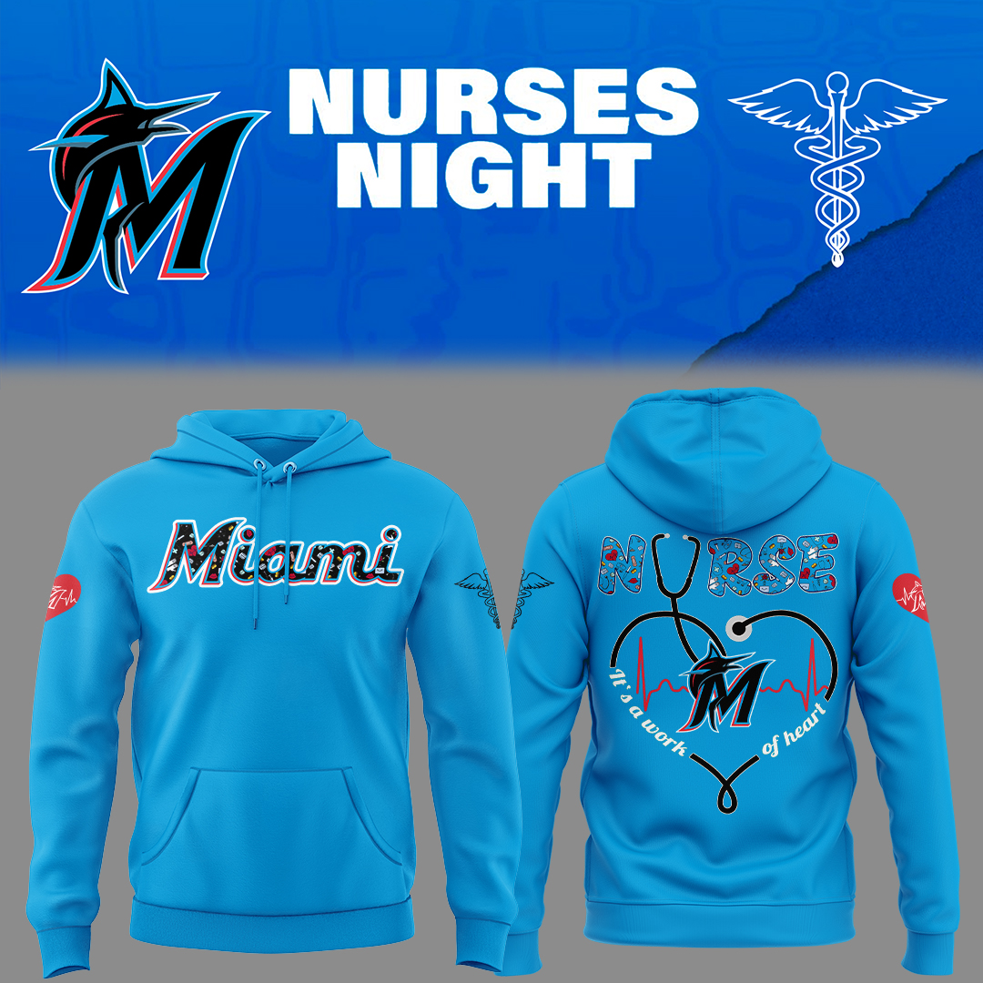 Marlins Nurses Night Hoodie Baseball Christmas Gifts