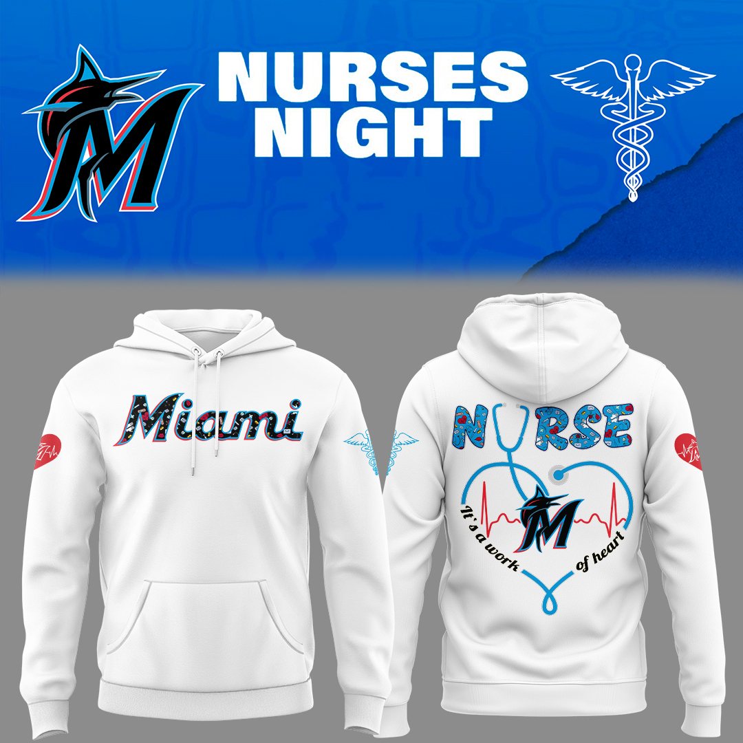 Marlins Nurses Night Hoodie Unique Baseball Gifts