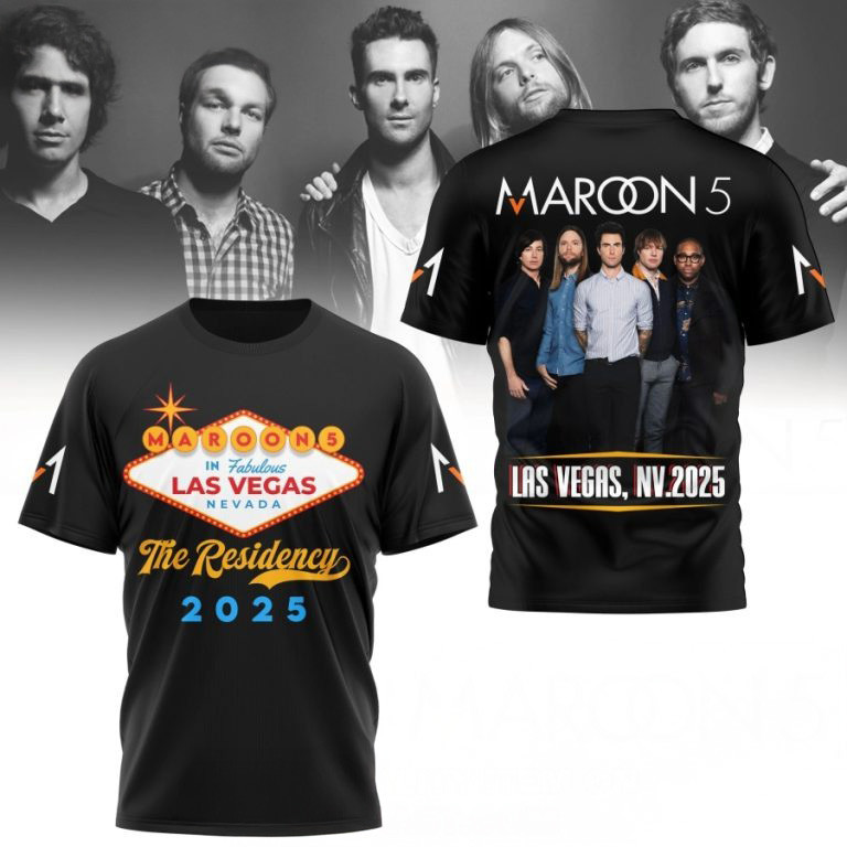 Maroon 5 The Residency 2025 Shirt Gifts For Pop Band Fans Oregontrailrvpk Shirt