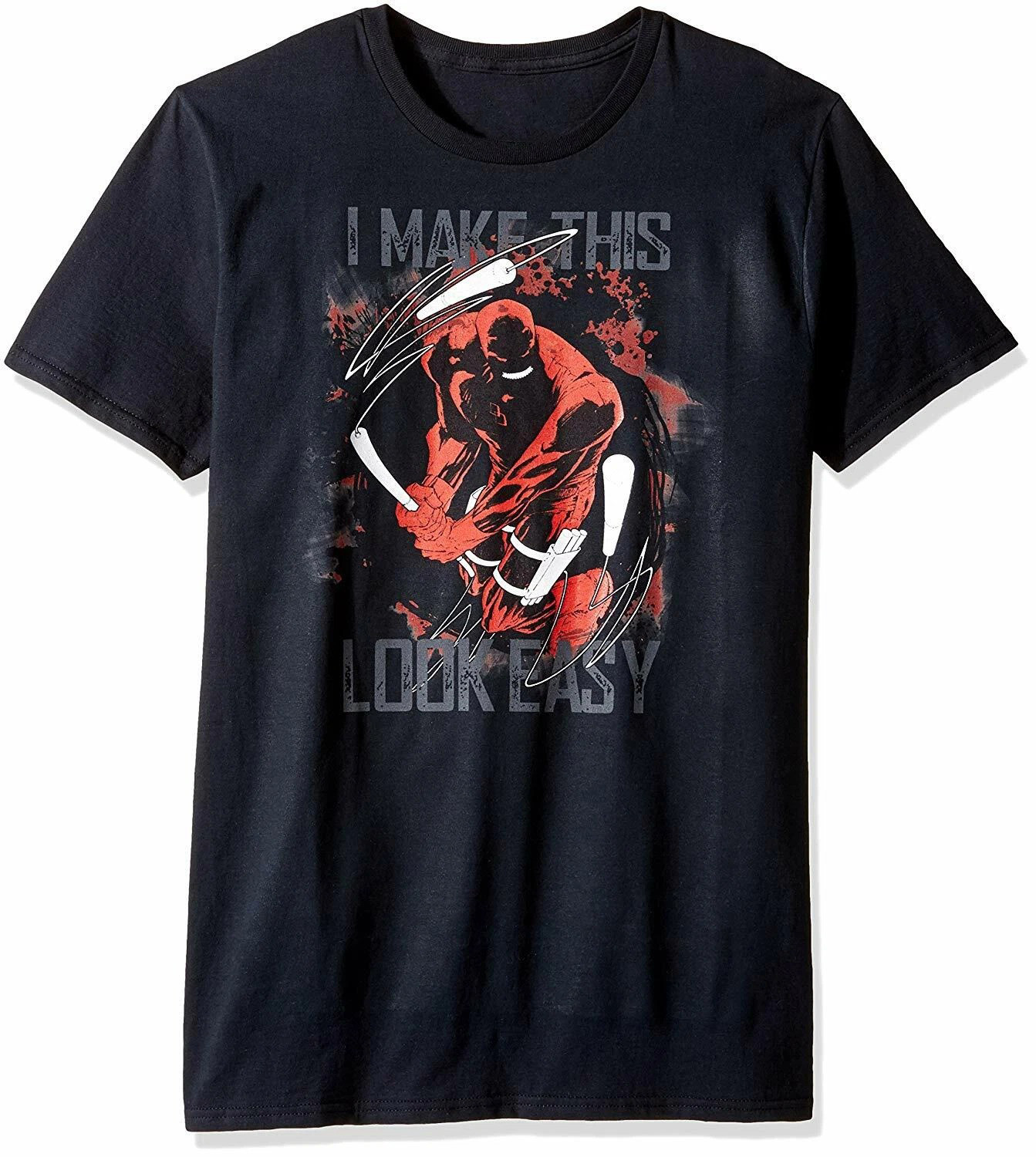 Marvel Daredevil Logo Graphic T-Shirt Black Small Gift For Marvel Fans Oregontrailrvpk Shirt