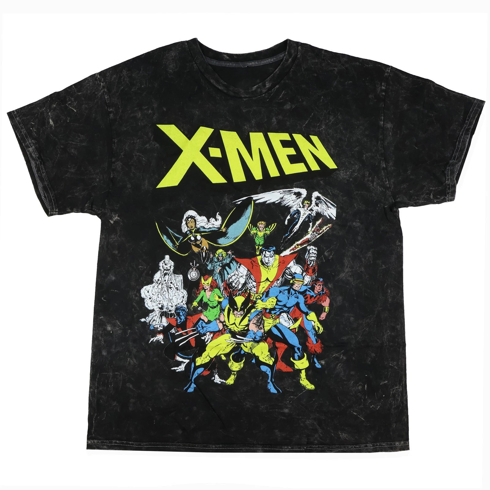 Marvel X-Men Retro Character Collage Acid-Washed T-Shirt Oregontrailrvpk Shirt