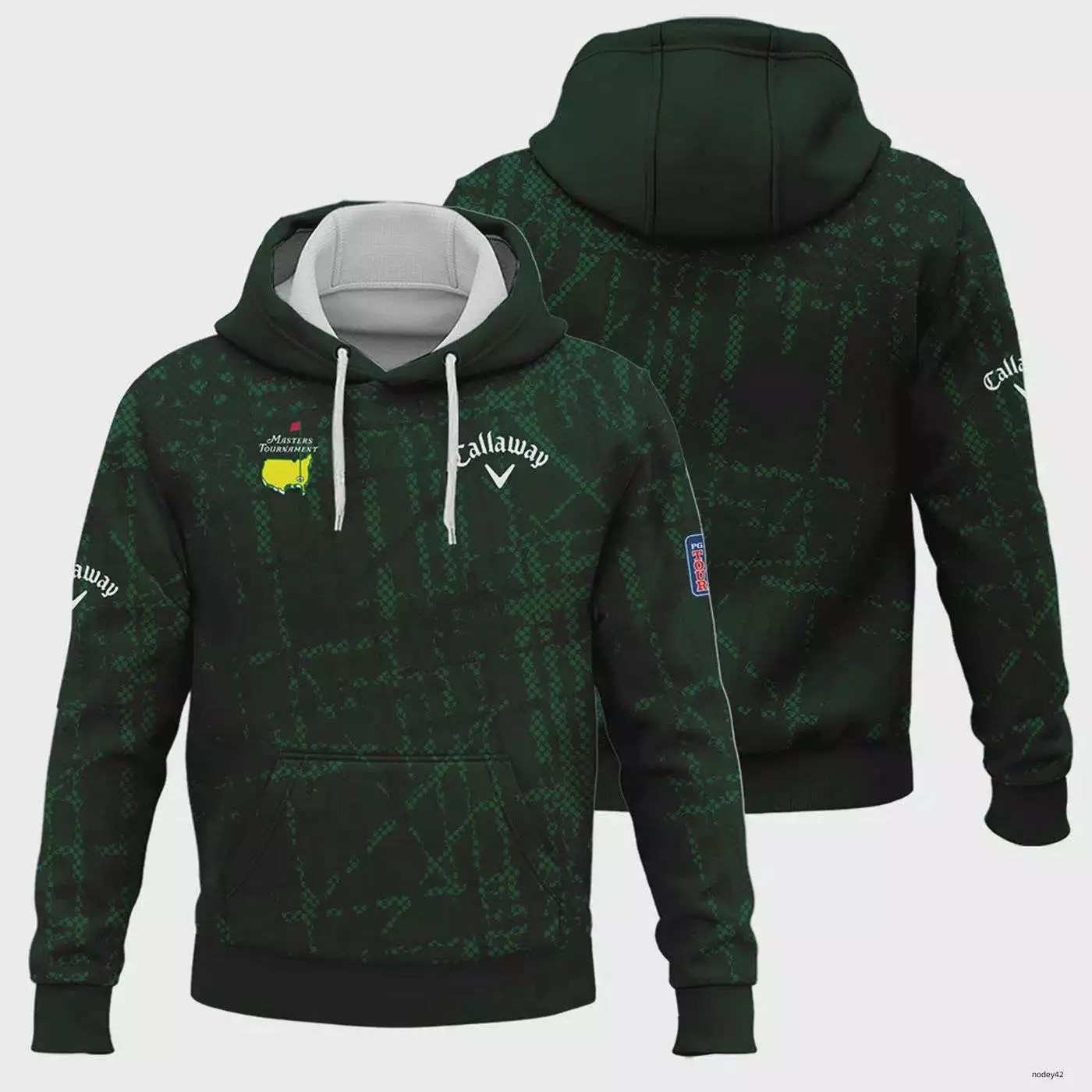 Masters Tournament Callaway Golf Pattern Halftone Green Hoodie Gift For Golfer Dad