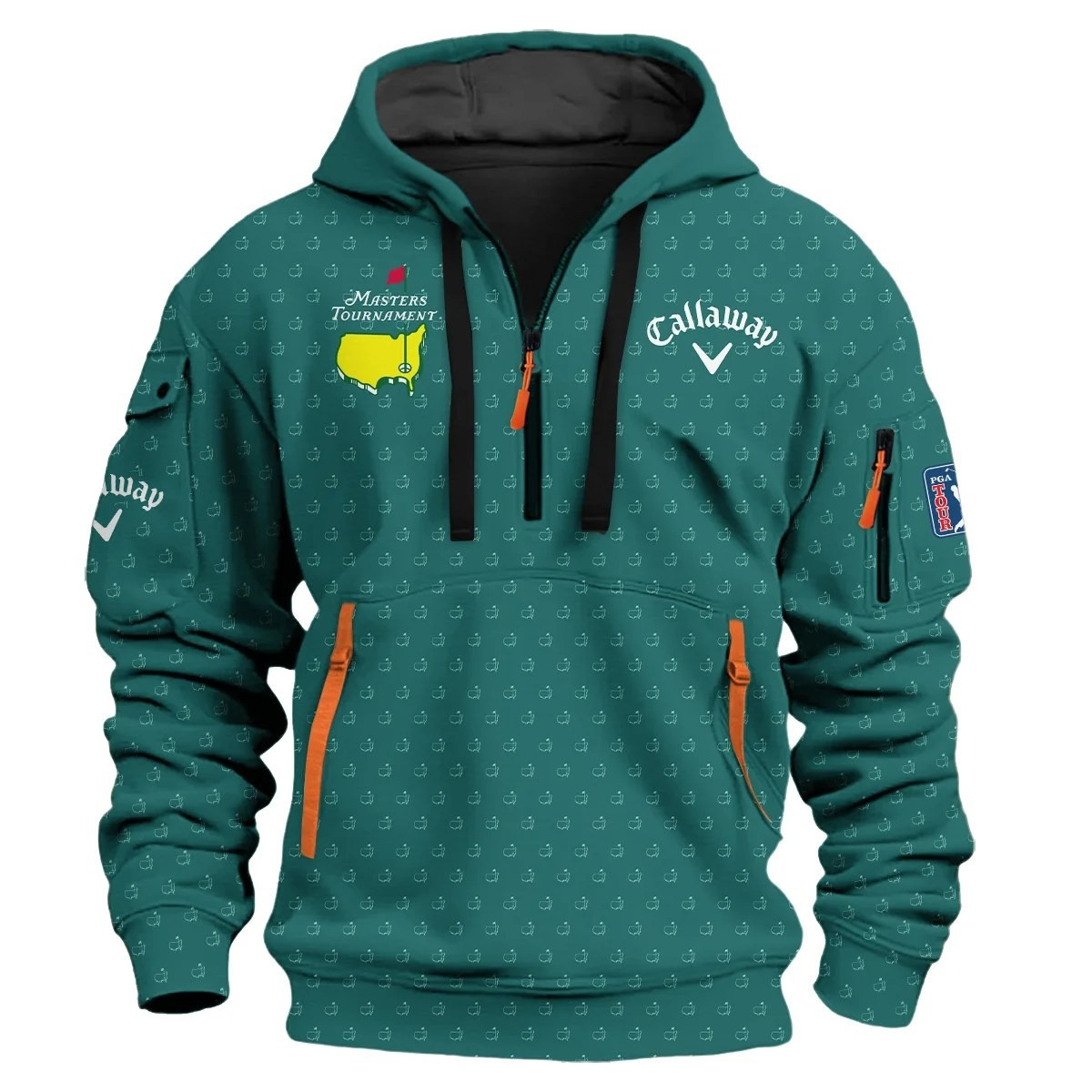 Masters Tournament Callaway Golf Quarter Zip Hoodie Mens Green The Masters 2025 Apparel