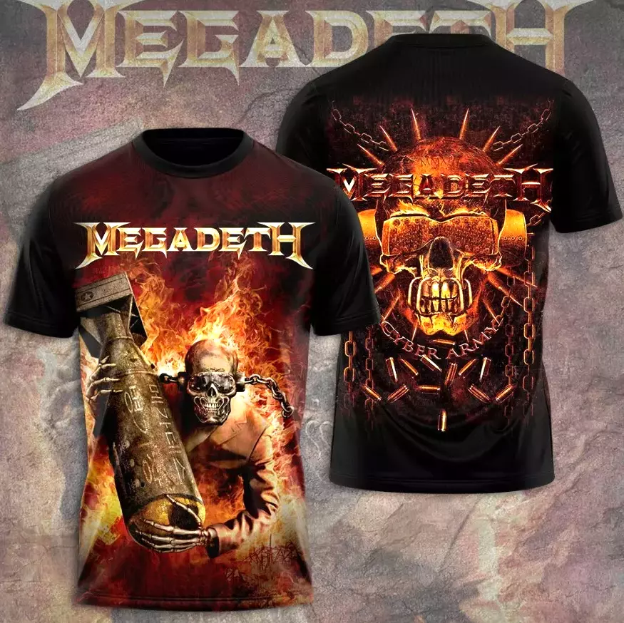 Megadeth Band 3D Tshirt Great New shirt Oregontrailrvpk Shirt
