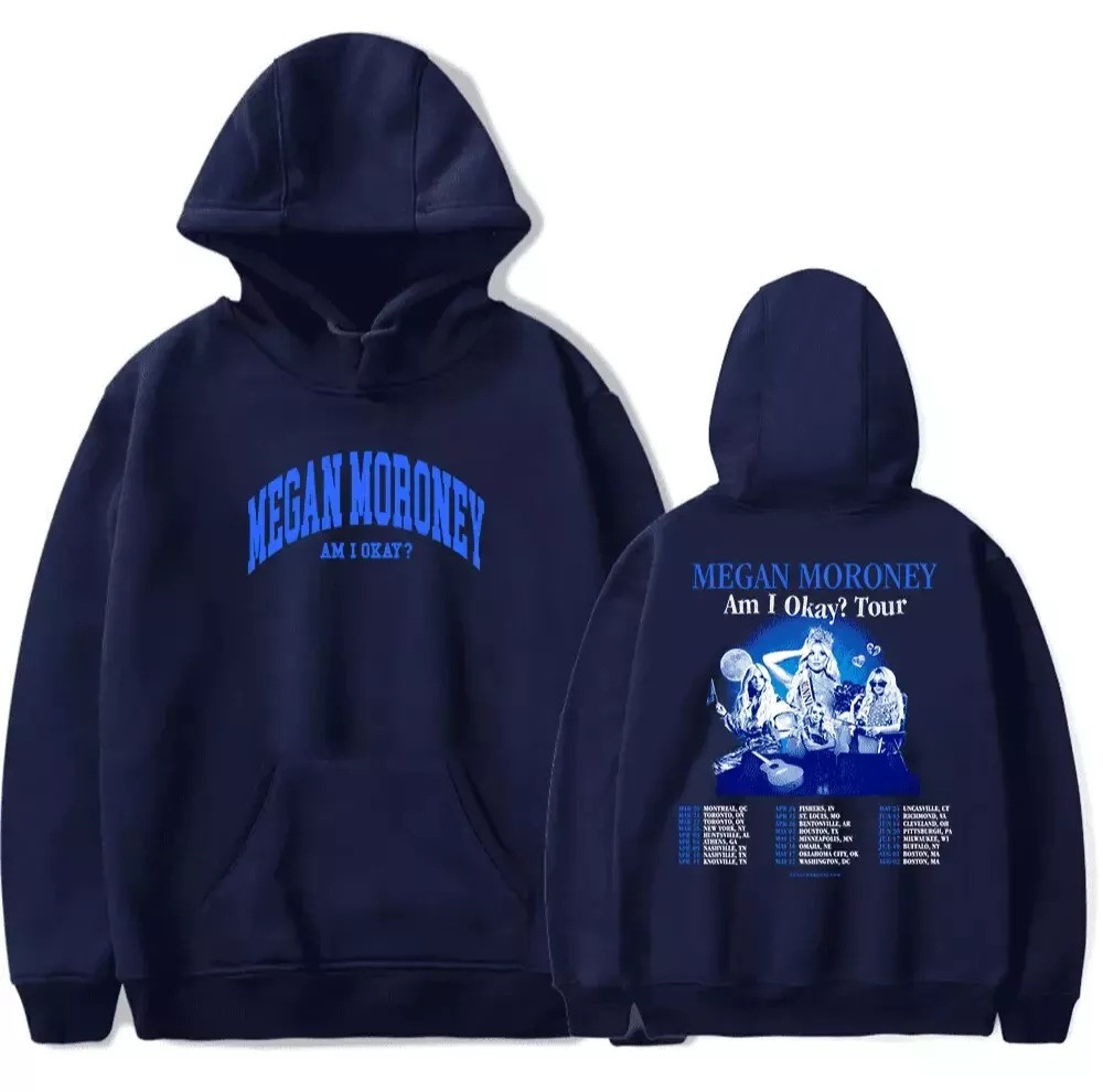 Megan Moroney Merch Am I OK Tour Hoodies Long Sleeve Fashion Tour Dates