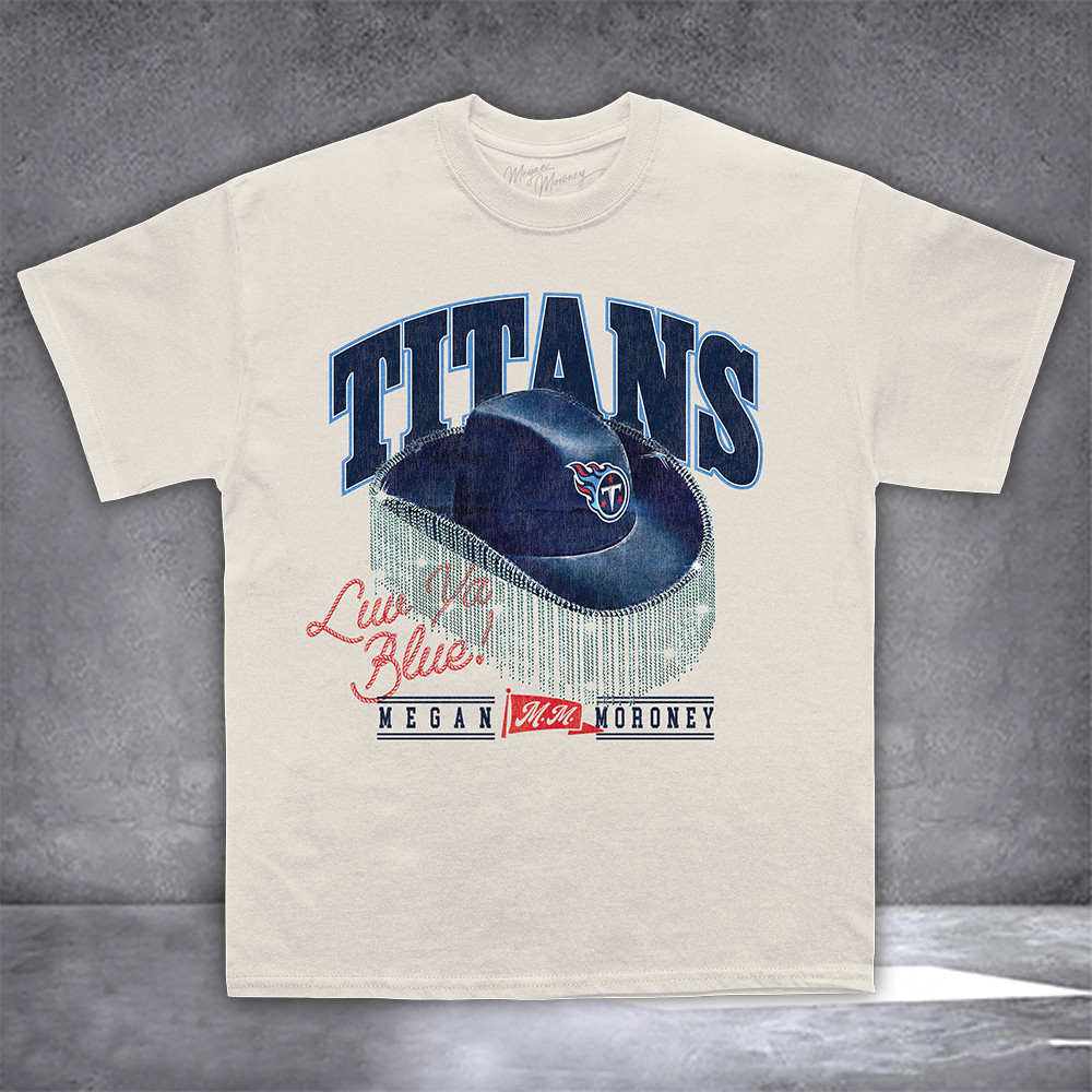 Megan Moroney Merch T-Shirt Megan Moroney ex Tennessee Titans Cowgirl Hat Vintage Shirt Oregontrailrvpk Shirt