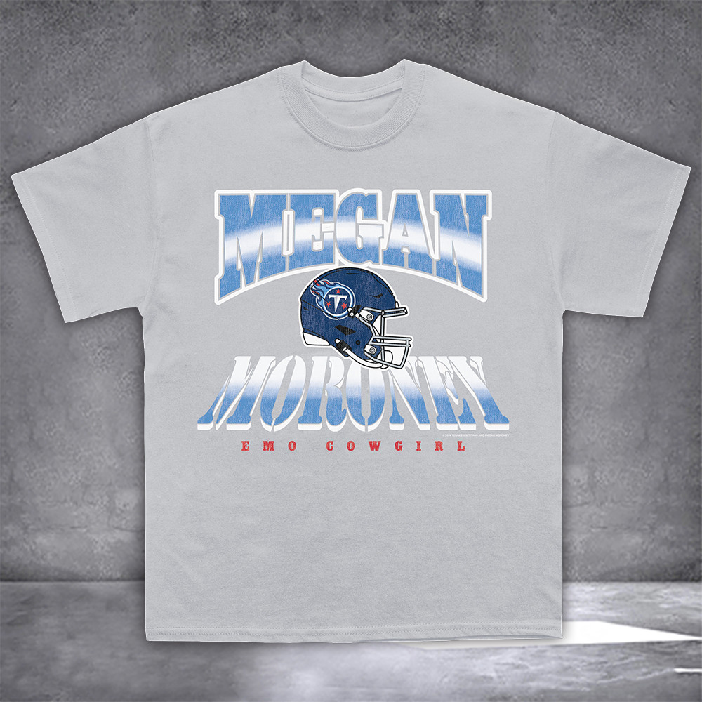 Megan Moroney Merch T-Shirt Megan Moroney x Tennessee Titans Helmet Tee Shirts Oregontrailrvpk Shirt