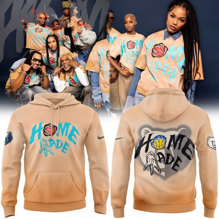 Memphis Grizzlies Home Made Brown Hoodie Gifts For Basketball Fan