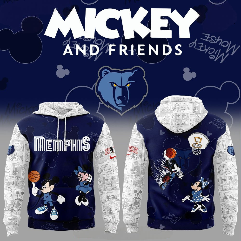 Memphis Grizzlies Mickey And Friends Special Edition Hoodie Gifts For Basketball Fan