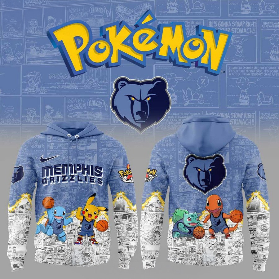 Memphis Grizzlies x Pokemon 2025 Hoodie