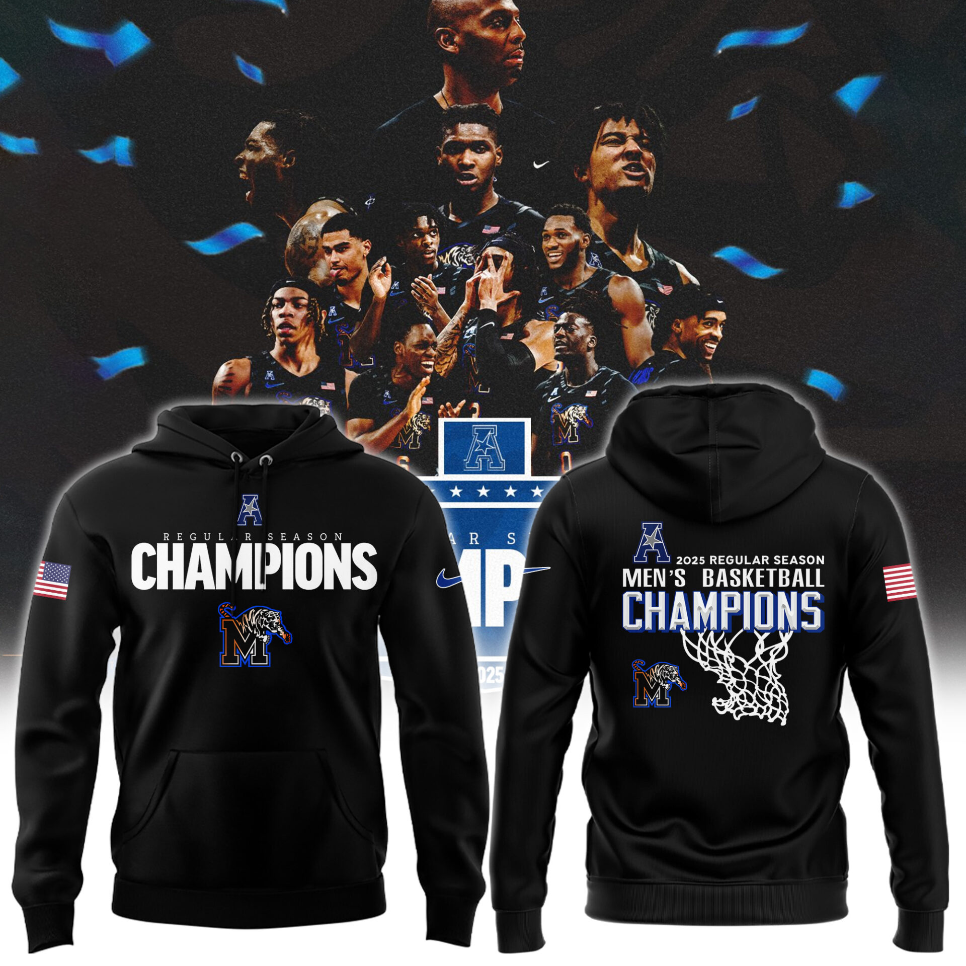 Memphis Men's Basketball x Champions Hoodie Basketball Coaches Gifts