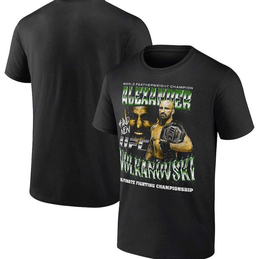 Men's Black Alexander Volkanovski UFC 314 And New World Featherweight Champion T-Shirt Best Gift For Husbands Oregontrailrvpk Shirt