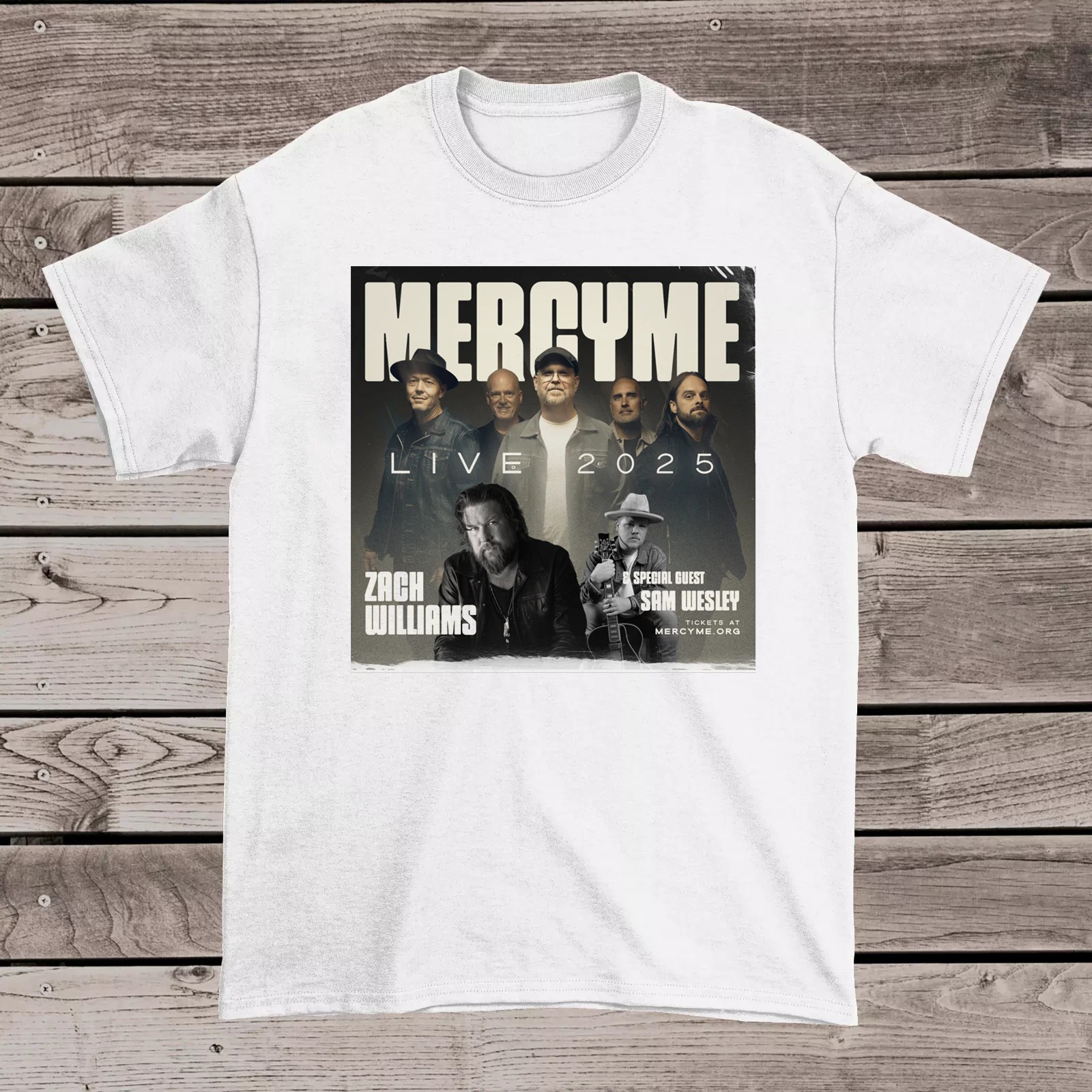 MercyMe Band MercyMe Live 2025 With Zach Williams T-Shirt Oregontrailrvpk Shirt