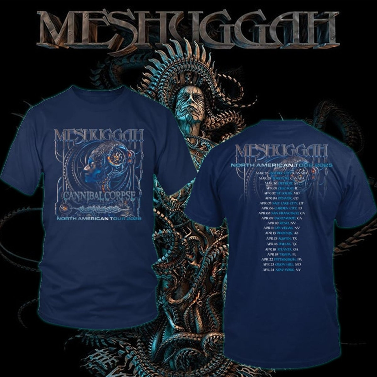 Meshuggah North American Tour 2025 Shirt Music Lovers Presents Oregontrailrvpk Shirt