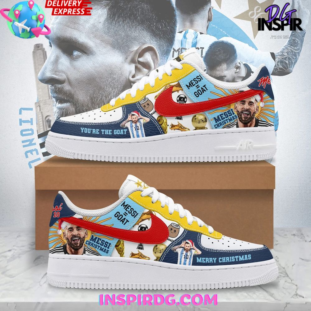Messi Goat Merry Christmas Limited Edition Air Force 1