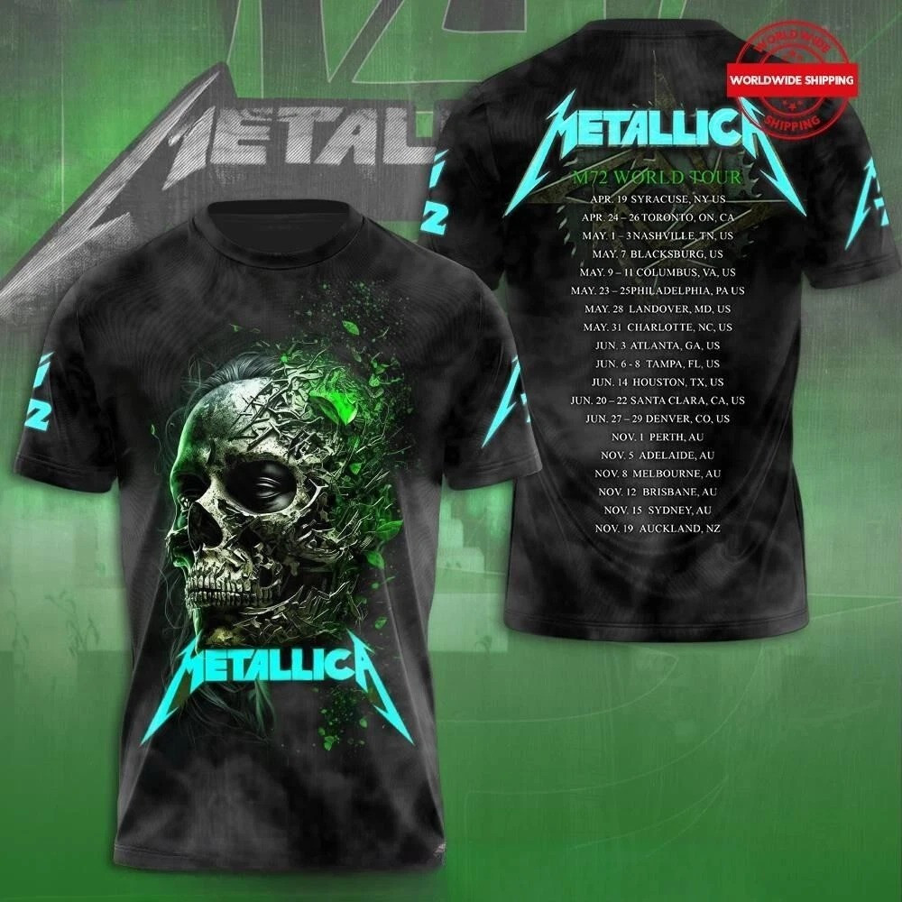 MET M72 World Tour 2025 Limited Edition T-Shirt Best Gift For Metallica Fans Oregontrailrvpk Shirt